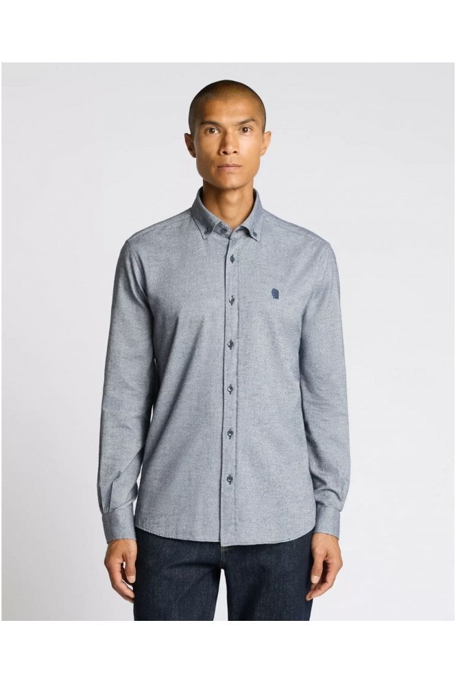 Tapered Fit Soft Cotton Shirt – Dark Blue