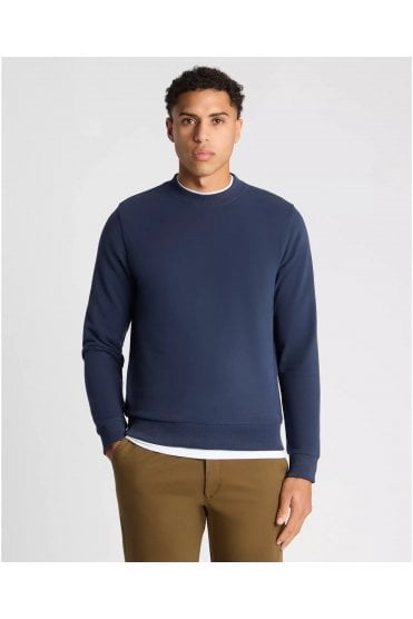 Tapered Fit Soft Touch Cotton-Blend Sweatshirt – Dark Blue