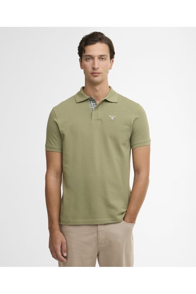 Tartan Pique Polo Shirt – Laurel Green