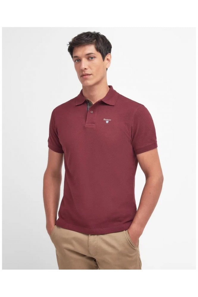 Tartan Pique Polo Shirt – Ruby