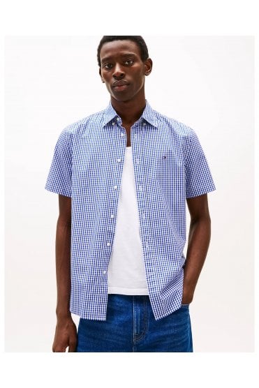 TH Flex Micro Check Poplin Shirt – Wedge Blue / Check
