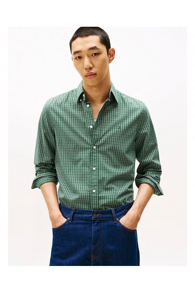 TH Flex Regular Fit Tartan Shirt – Ornamental Green
