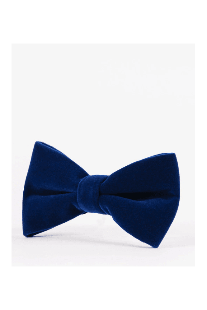 Velvet Bow Tie - Electric Blue