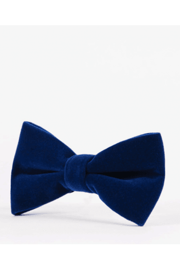 Velvet Bow Tie - Electric Blue