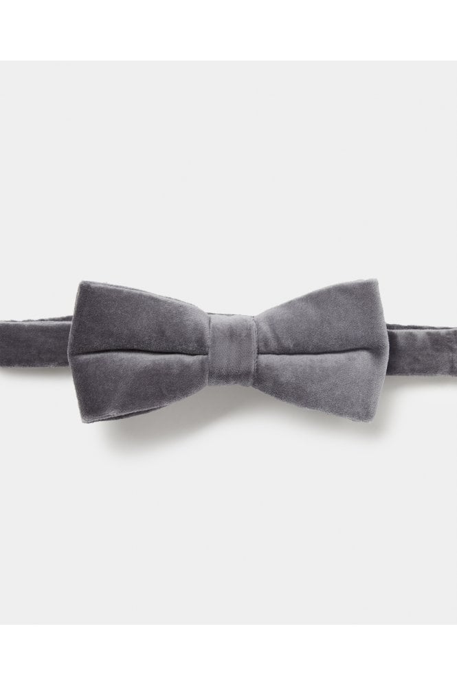 Velvet Bow Tie – Grey