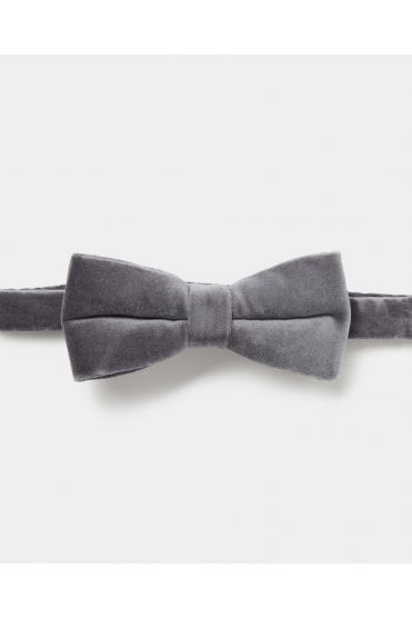 Velvet Bow Tie – Grey