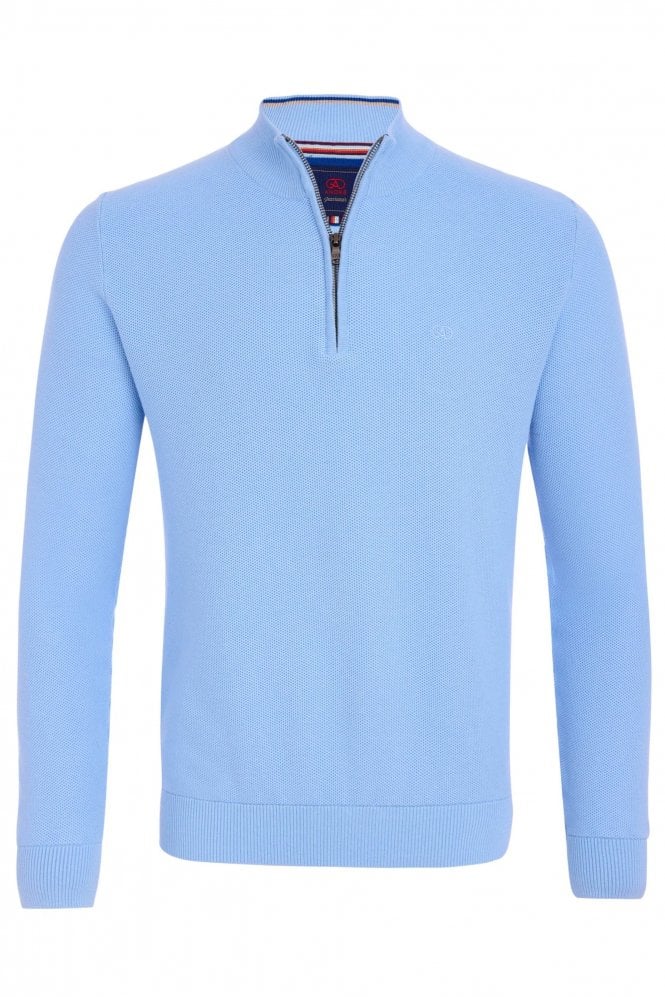 Venice Quarter Zip Jumper – Blue