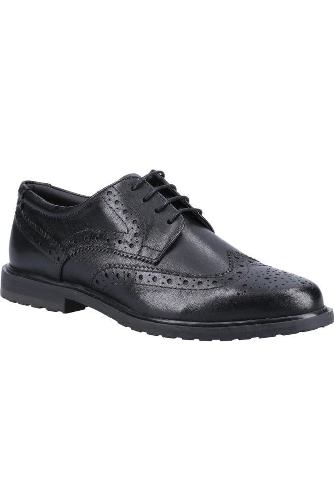 Verity Lace Up Brogue Leather Shoes – Black