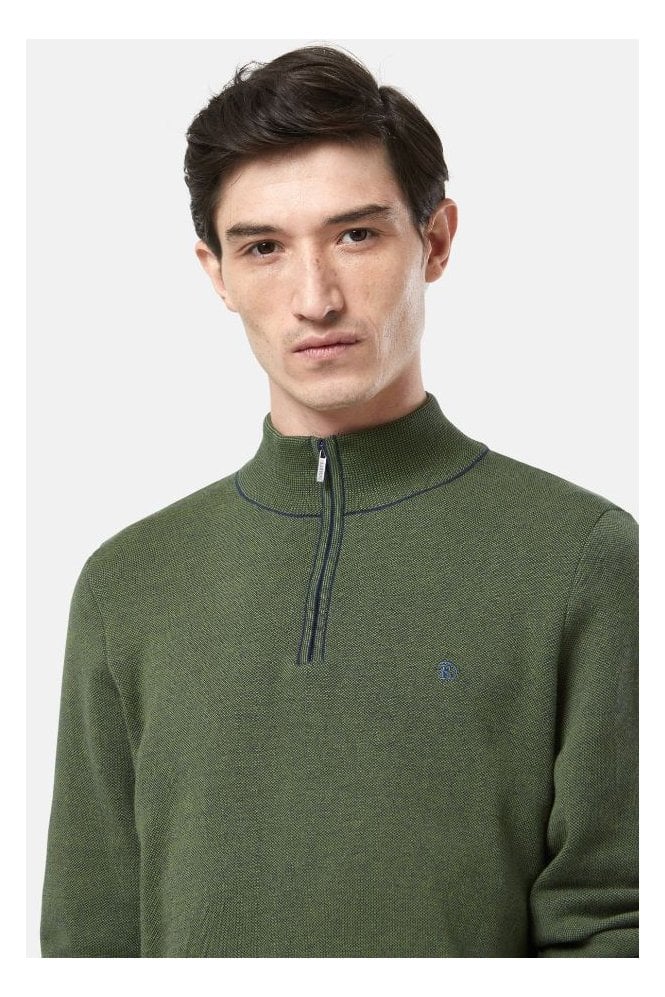 Verona Quarter Zip Sweater - Forest