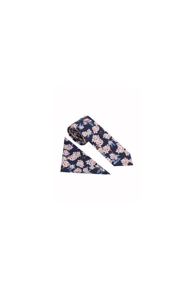 Wedding Blossom Tie Set – Indigo