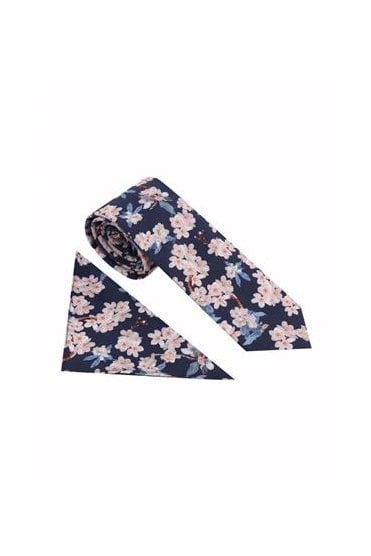 Wedding Blossom Tie Set – Indigo
