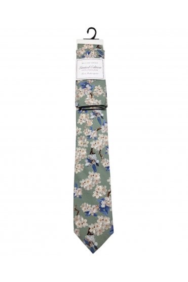 Wedding Blossom Tie Set – Sage