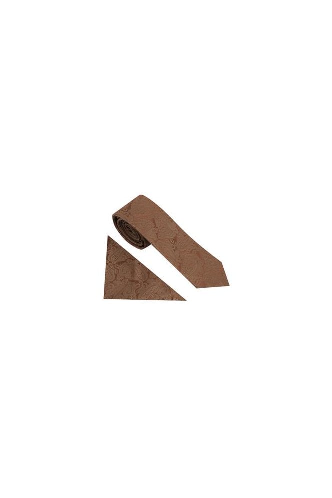 Wedding Paisley Tie Set – Mocha