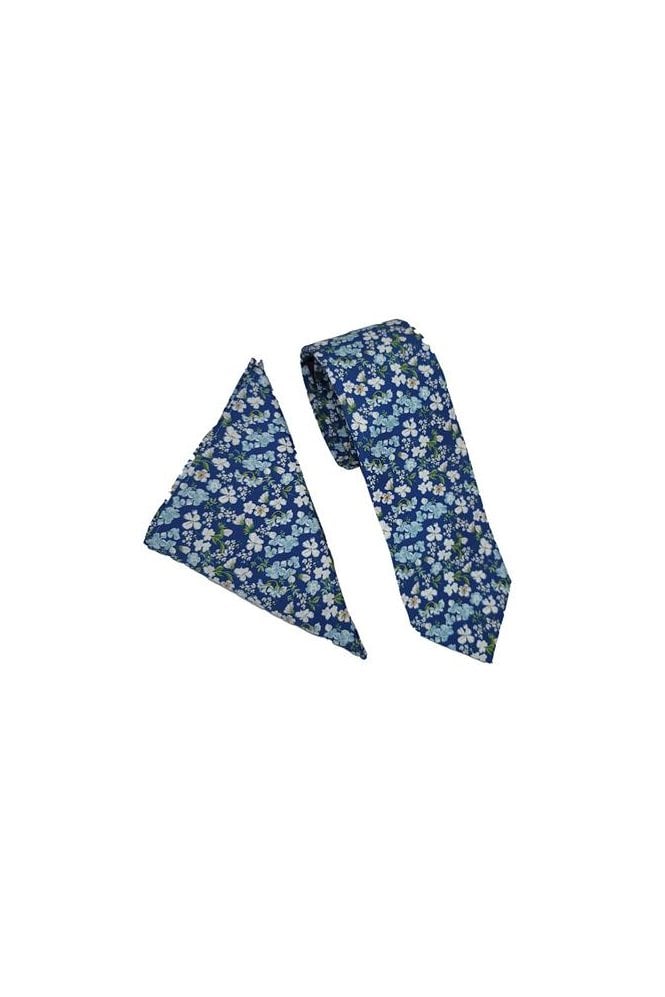 Wild Flower Tie Set – Navy/Sky