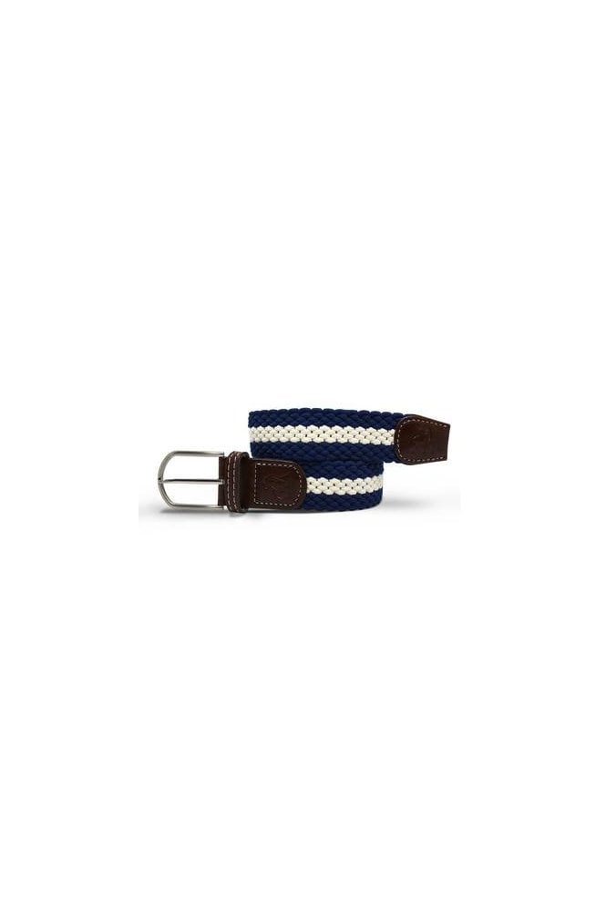 Woven Belt - Blue / White Stripe