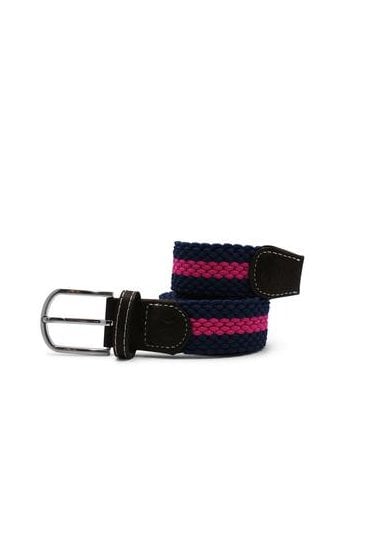 Woven Belt - Rich Pink Stripe