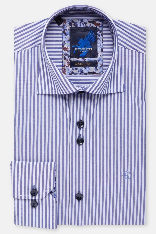 York Long Sleeve Casual Shirt – Navy